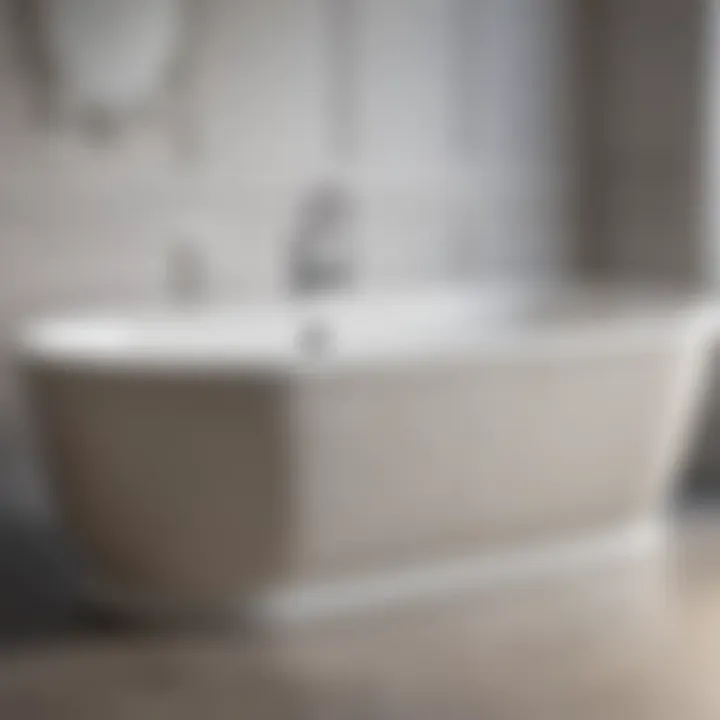 Rich Texture of a Freestanding Bathtub Close-up of the luxurious texture and finish of a freestanding bathtub