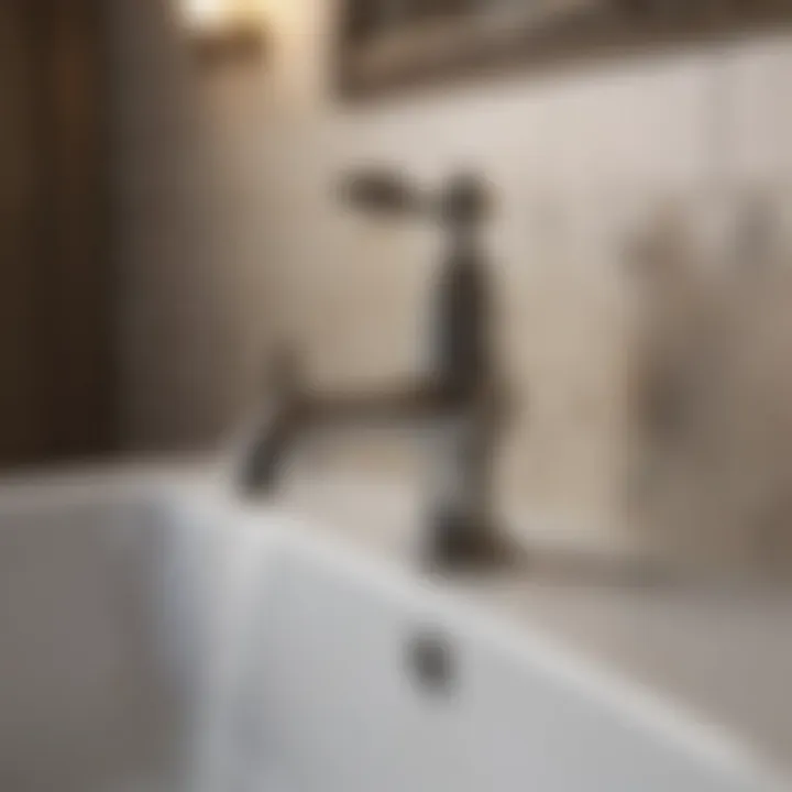 Vintage-Style French Faucet Close-up of a vintage-style French bathroom faucet