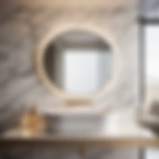 Sleek and Sophisticated Design Elegantly designed bathroom wall sink against marble backdrop