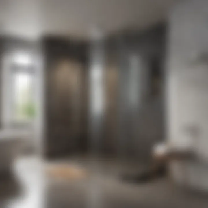 Stylish bathroom featuring an elegant shower cabinet integrated into the overall decor