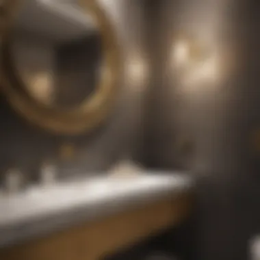 Stylish Integration of Gold Accents in Modern Bathrooms Stylish integration of gold accents in modern bathrooms
