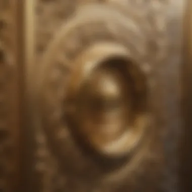 Close-Up of Gold Finish Close-up of gold finish with intricate detailing