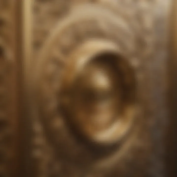 Close-Up of Gold Finish Close-up of gold finish with intricate detailing