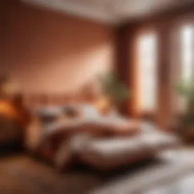 Cozy Bedroom with Warm Terracotta Hues