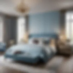 Elegant Bedroom with Soft Blue Accents