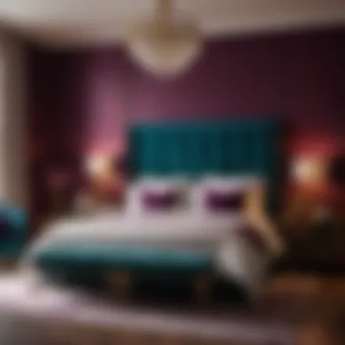 Modern Bedroom with Rich Jewel Tones
