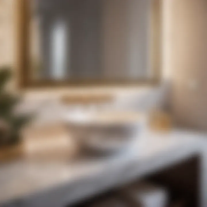 Luxurious marble bathroom vanity top