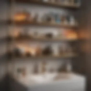 Chic shelving displaying decorative items