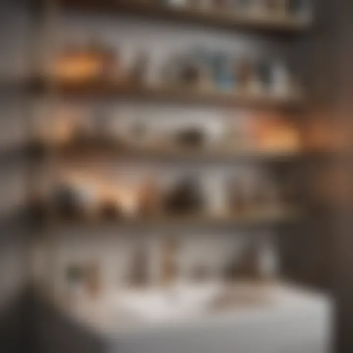 Chic shelving displaying decorative items