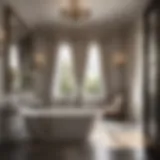 Luxurious Bathroom Design Luxurious bathroom showcasing an elegant freestanding tub and designer fixtures.