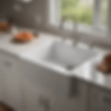 Elegant laundry sink in modern home