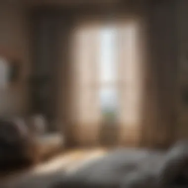 Sheer Curtains Enhancing Cozy Ambiance Sheer curtains allowing soft light in a cozy bedroom