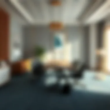 Contemporary carpet tiles enhancing comfort and style