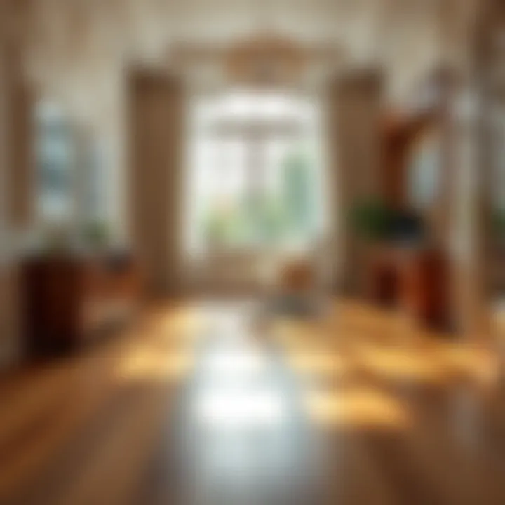 Luxurious hardwood flooring in a home office setting