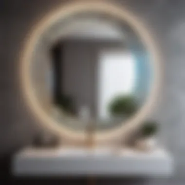 Geometric Chic Mirror Decal Sleek and modern geometric design bathroom mirror border decal