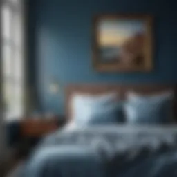 Bedroom with Blue Walls