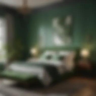 Revitalizing Green Touch Bedroom with Green Accents