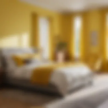 Energizing Sunlit Yellow Bedroom with Yellow Accents