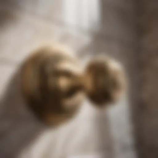 Elegantly designed shower handle with intricate detailing