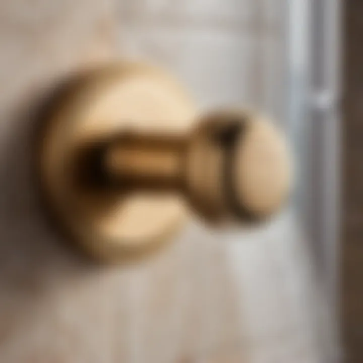 High-quality materials used in crafting a modern shower handle