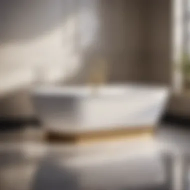 Luxurious Sophisticated Trim Luxurious bathroom tub floor trim adding a touch of sophistication