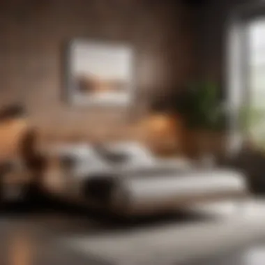 Industrial style bedroom furniture set with minimalist design