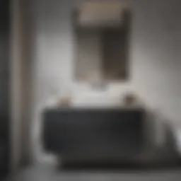 Modern bathroom upper cabinet with sleek lines and minimalist design