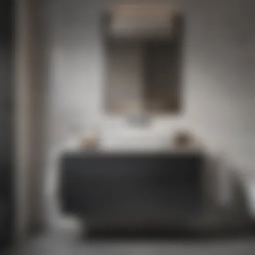 Modern bathroom upper cabinet with sleek lines and minimalist design