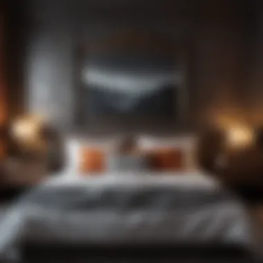 Artistic Wall Decor Enhancing Bedroom Ambiance Artistic wall decor enhancing the bedroom ambiance