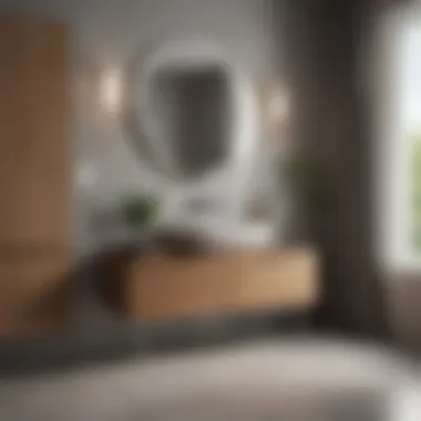 Contemporary Italian bathroom cabinet blending functionality and style
