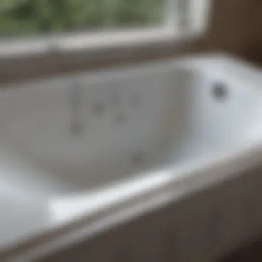 Innovative Controls of a Jetted Bathtub Close-up view of jetted bathtub controls and features