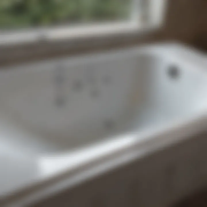 Innovative Controls of a Jetted Bathtub Close-up view of jetted bathtub controls and features