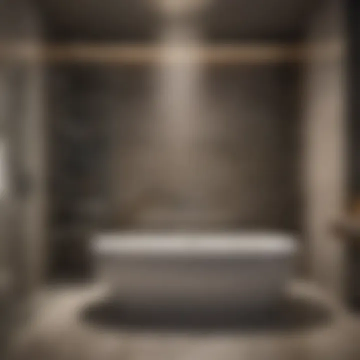 Elegant Jetted Bathtub and Shower Combo Luxurious jetted bathtub and shower combo in a modern bathroom setting