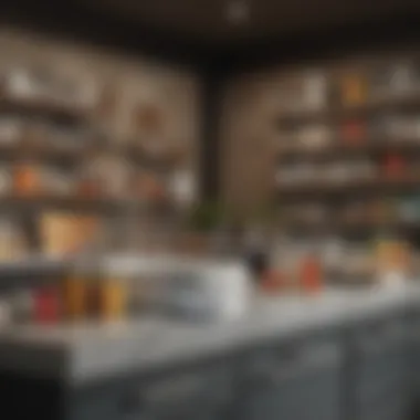 Diverse Product Offerings in a Showroom Vibrant showroom environment filled with diverse kitchen and bath products