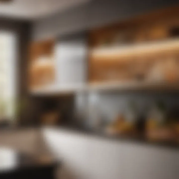 Chic kitchen cabinet display