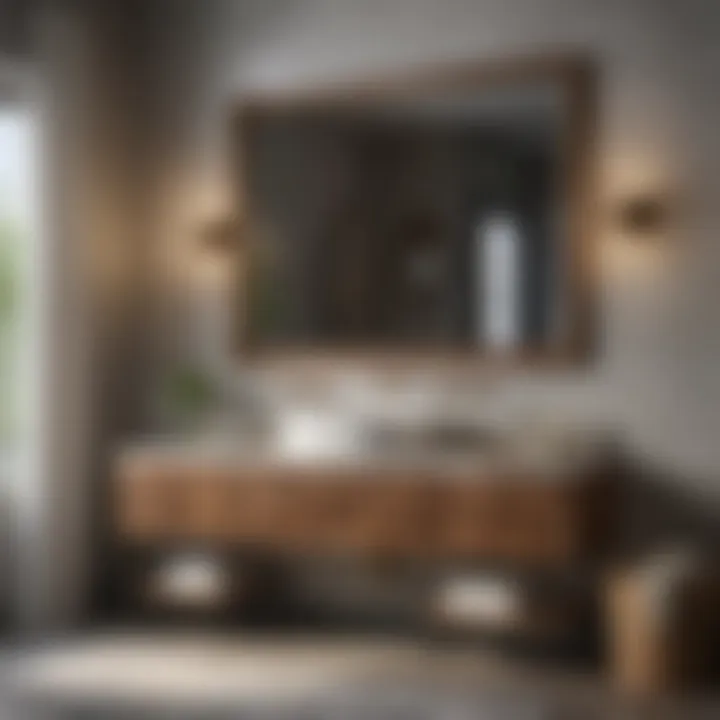 Accessorized Knighten 17 Vanity Stylish arrangement of bathroom accessories on the Knighten 17 Single Bathroom Vanity, enhancing functionality and aesthetics.