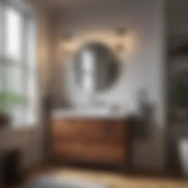 Installing Knighten 17 Vanity in Limited Space Installation process of the Knighten 17 Single Bathroom Vanity, demonstrating its adaptable design for small spaces.