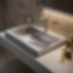 Elegant Kohler stainless steel sink design showcasing a modern bathroom