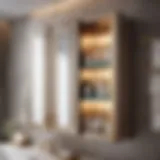 Large bathroom medicine cabinet with elegant design
