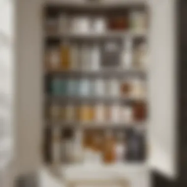 Organized contents inside a large bathroom medicine cabinet