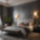 Sleek modern bedroom suite with geometric patterns