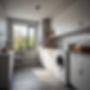 Sleek and Stylish: A Modern Laundry Room Modern laundry room with sleek cabinetry and minimalist design