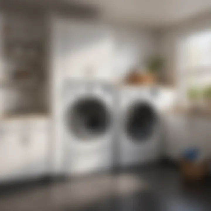Smart Solutions: Appliances and Design for Efficiency Brightly lit laundry room showcasing smart appliances and design