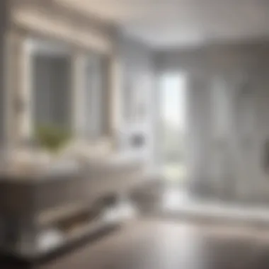 Contemporary Flair with Light Grey Accents Contemporary Light Grey Bathroom Decor