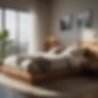 Sustainable Materials in Low-To-The-Ground Design Stylish low-to-the-ground bedroom set made from sustainable materials