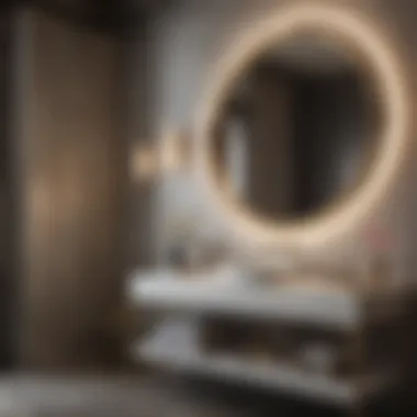 A blend of materials showcasing a luxurious vanity