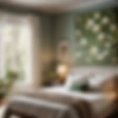 Tranquil Magnolia Bedroom with Botanical Decor Cozy magnolia bedroom with botanical-inspired decor
