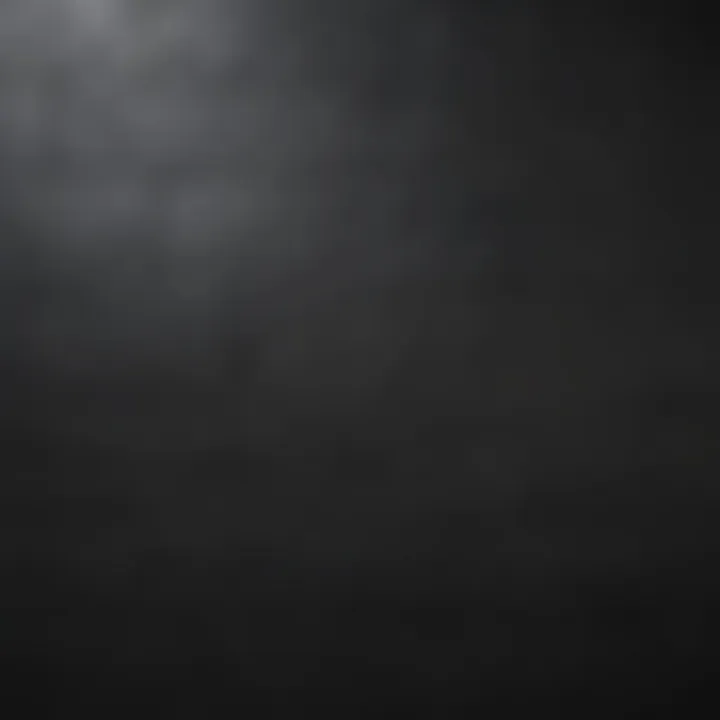 Close-up view of matte black tile texture and finish