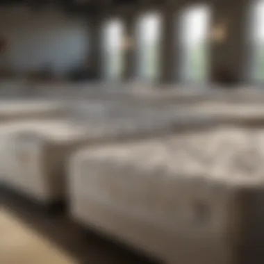 Variety of Mattress Types An array of different mattress types lined up for comparison in Oneonta