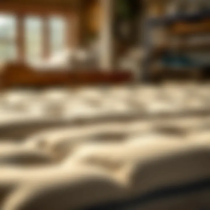 American Craftsmanship in Mattress Pad Production Close-up of American craftsmanship in cotton mattress pad production
